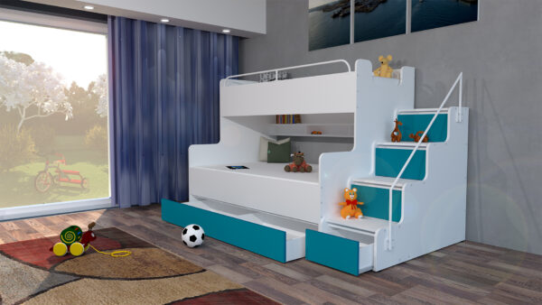 bunk bed Max 3 triple bunk bed cabin bed boy girl modern bedroom child youth