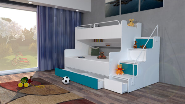 bunk bed Max 3 triple bunk bed cabin bed boy girl modern bedroom child youth