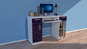 modern gaming computer office workstation desk drawers cabinets child youth bedroom